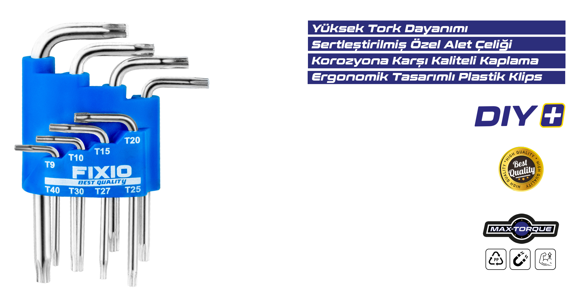 8 Pcs Short Arm Torx Key Set
