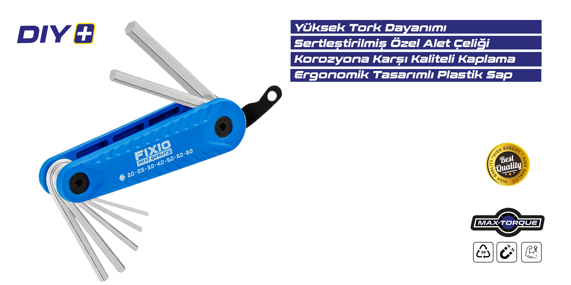 7 Pcs Folding Allen Key Set