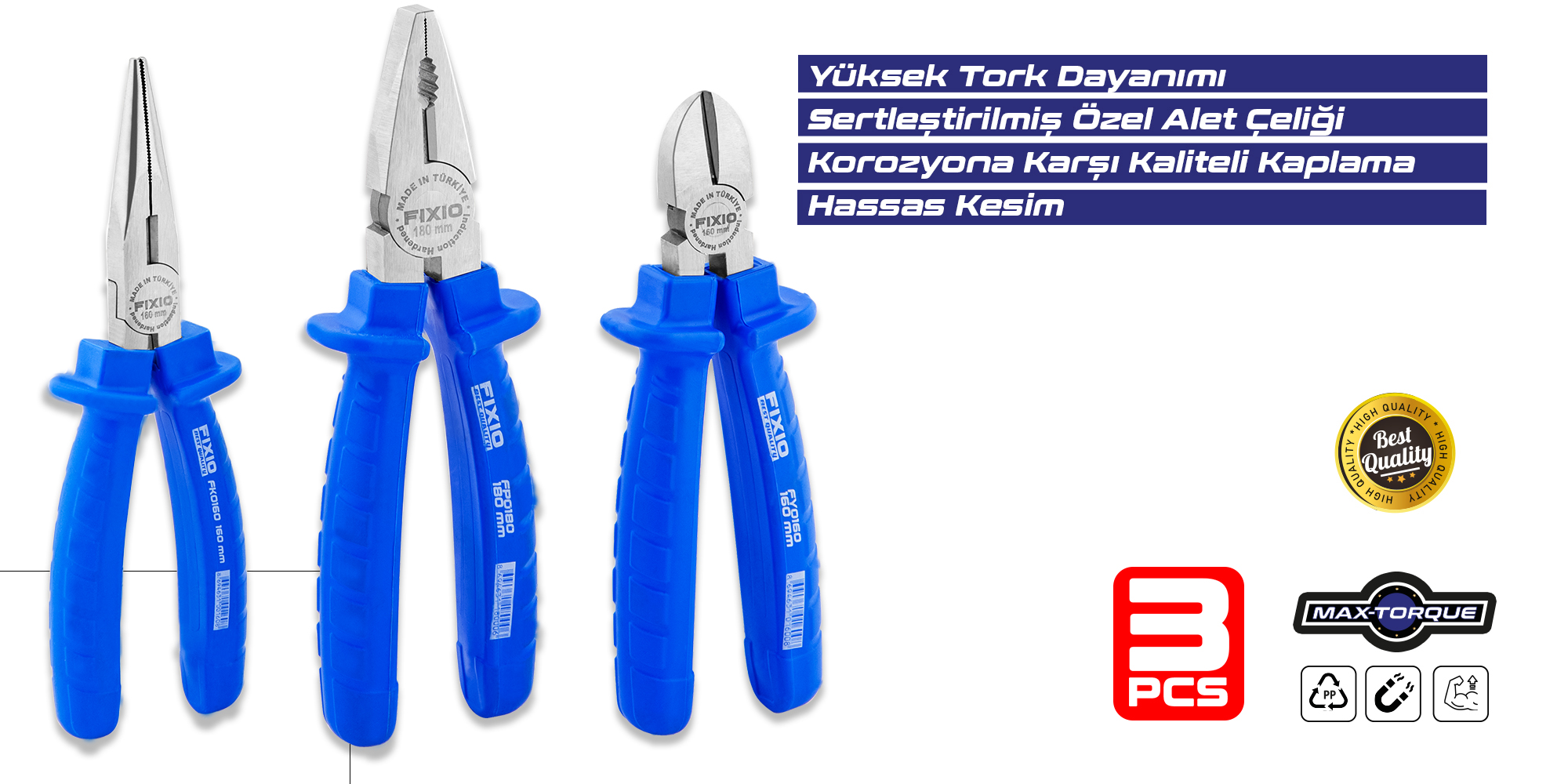 3-Piece Pliers Set